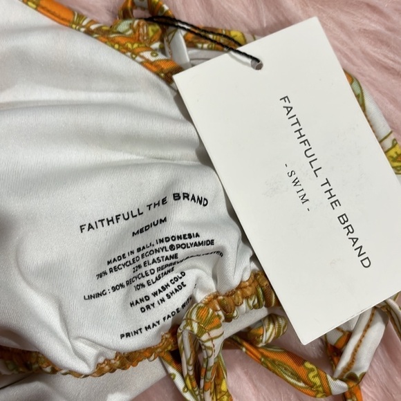 NWT Faithfull the Brand Jacqueline paisley-print recycled triangle bikini top - Picture 5 of 10
